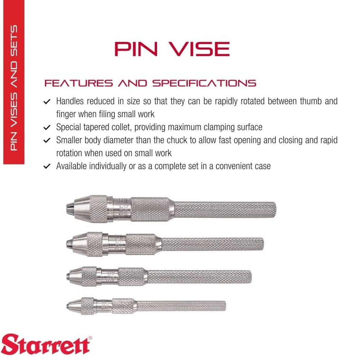 Starrett S162Z Schraubstock-Set, Grössen 162A/B/C/D in Vinyl-Schutzhülle, 4 Piece set