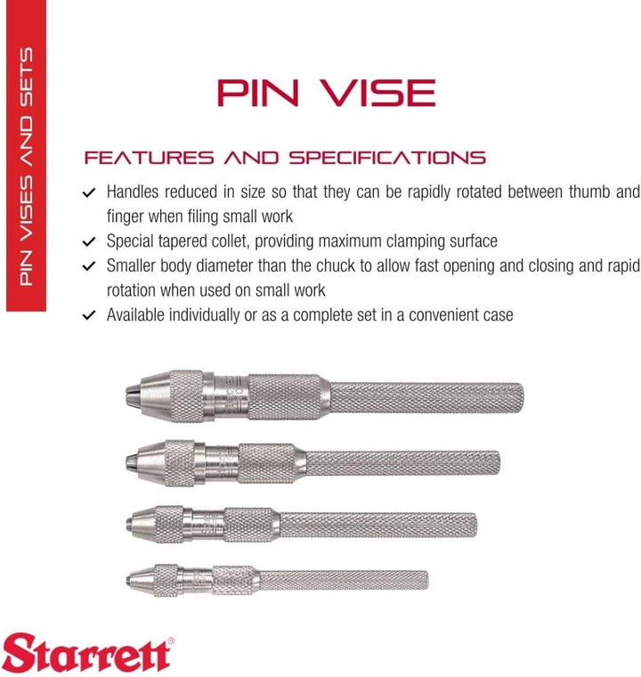 Starrett S162Z Schraubstock-Set, Grössen 162A/B/C/D in Vinyl-Schutzhülle, 4 Piece set