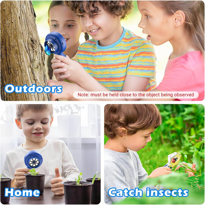 Digital Microscope with Bug Catcher for Children, 500X Digital Microscope for Kids with 2.0" HD Scre