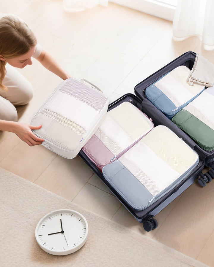 Narwey Packing Cubes Compression, Koffer Organizer Set, Kofferorganizer Aa-kombiniert 6 Sätze, Aa-ko