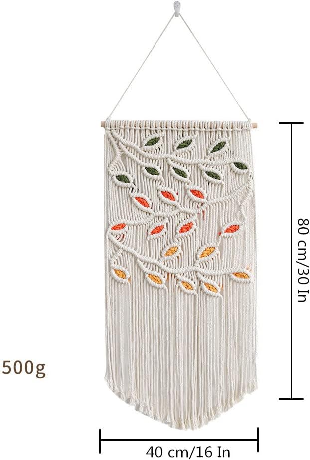 BMIDRUT Makramee-Wandteppich zum Aufhängen, Boho-Wandteppich, handgewebt, Traumfänger, Boho-Wandkuns