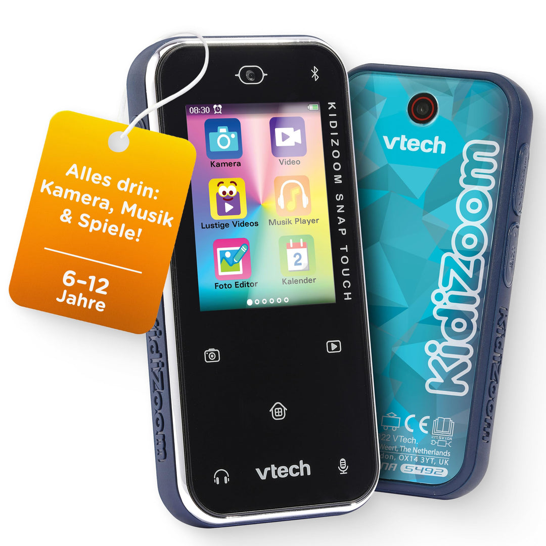 VTech KidiZoom Snap Touch – Kinderkamera im Smartphone-Format mit Touchscreen, Selfie- und Videofunk
