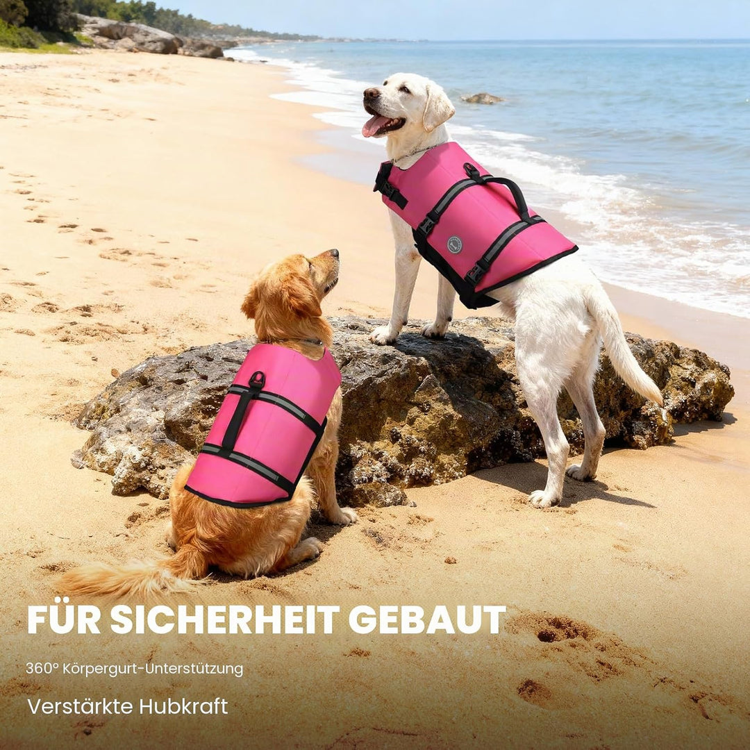 VIVAGLORY Rip Stop Schwimmweste Hund, Hundeschwimmweste, Schwimmhilfe &amp; Auftrieb, Rettungsweste Hund