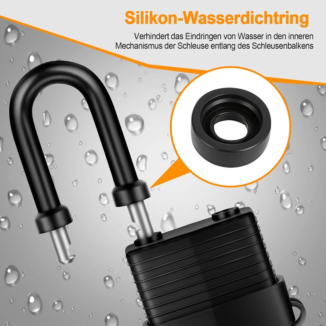 Vorhängeschloss Gleichschliessend Wetterfest Wasserdicht Padlock Schloss Sicherheitsschloss Schlösse