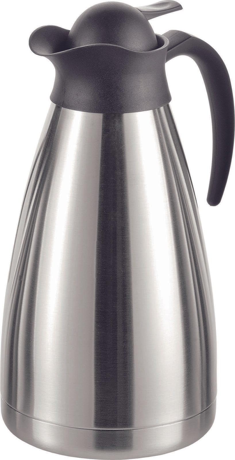 Esmeyer Isolierkanne Thermoart 1 Liter, Edelstahl, Silber/schwarz 1000 ml, 1000 ml