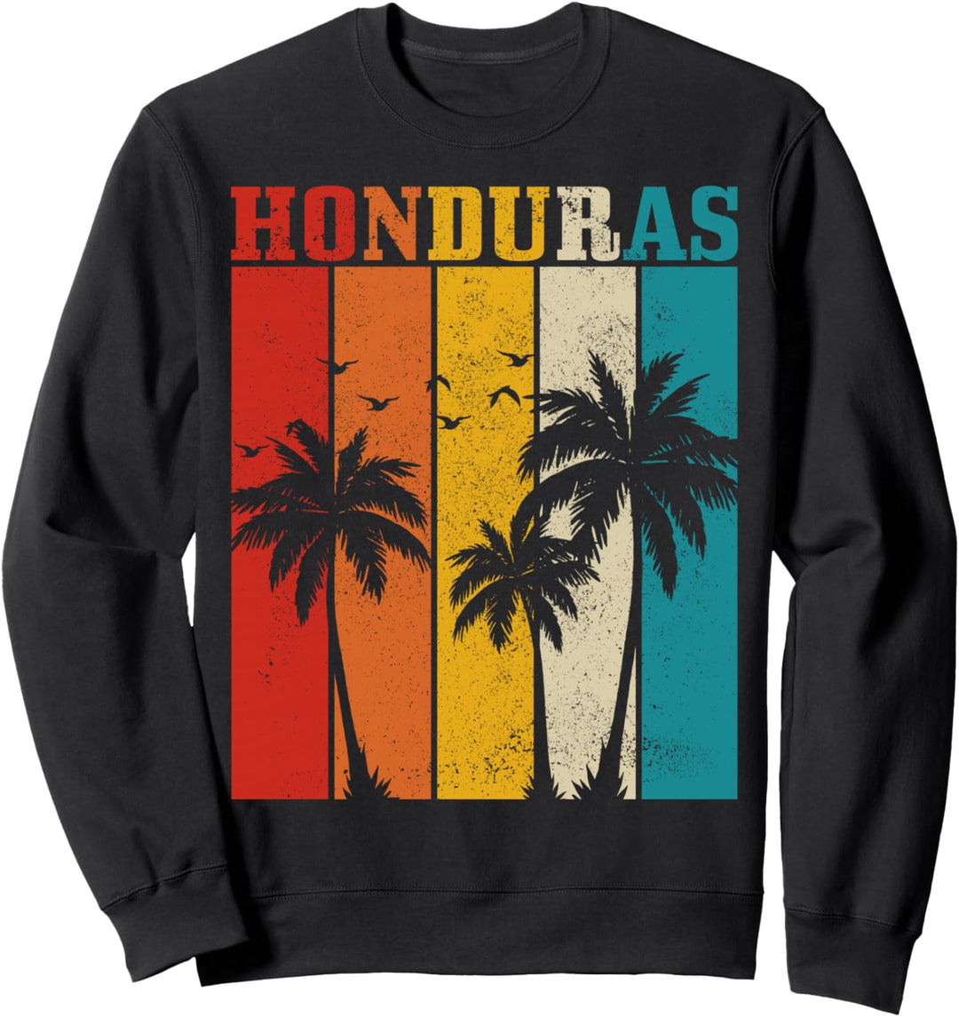 Honduras Vintage Palmen Surfer Souvenir Sweatshirt