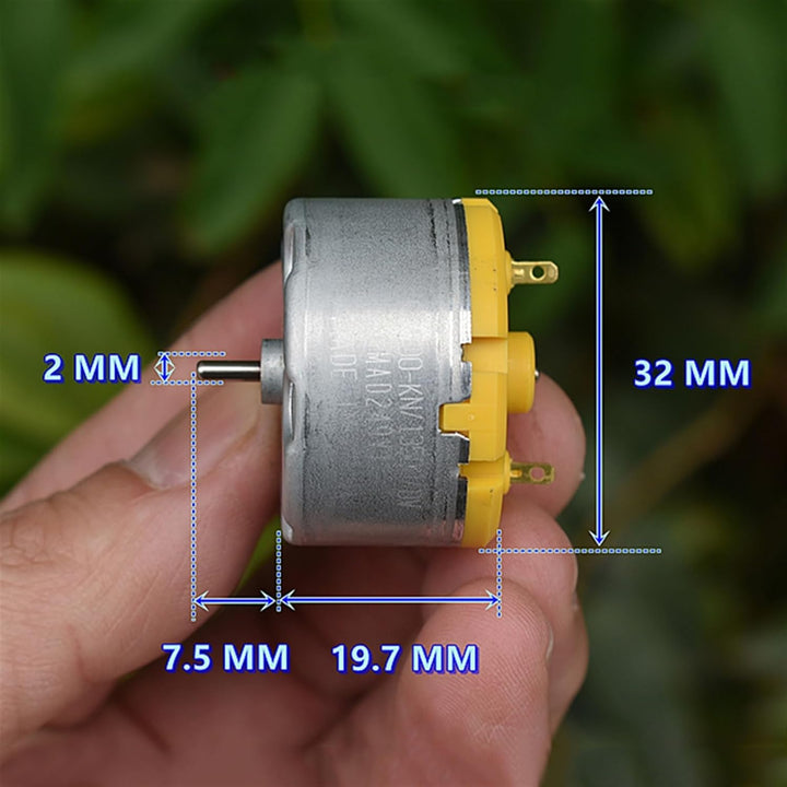 RC500-KN/13500 Micro 500 Motor DC 6V-12V 5400RPM Mini 32mm Durchmesser Rundmotor 1Stk
