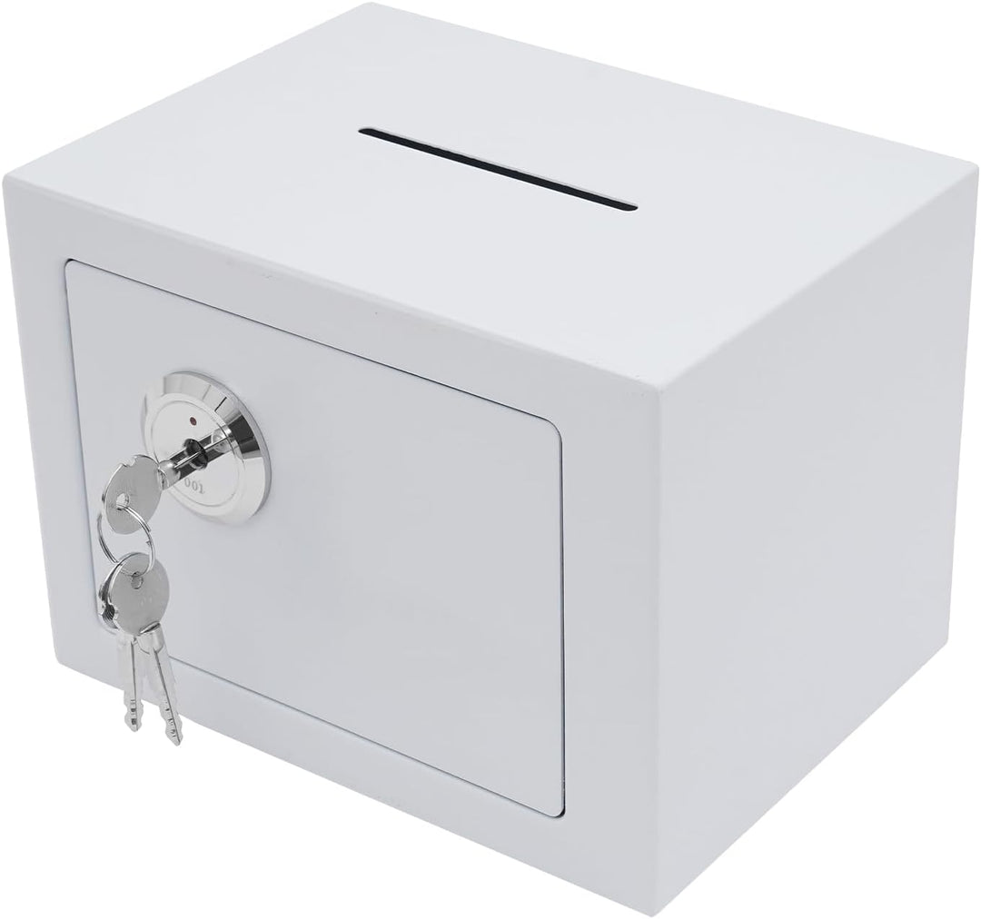 Tresor Safe mit Einwurfschlitz – Spartresor aus Stahl (4,6L) – Münzbetrieben, Mechanisches Schlüssel