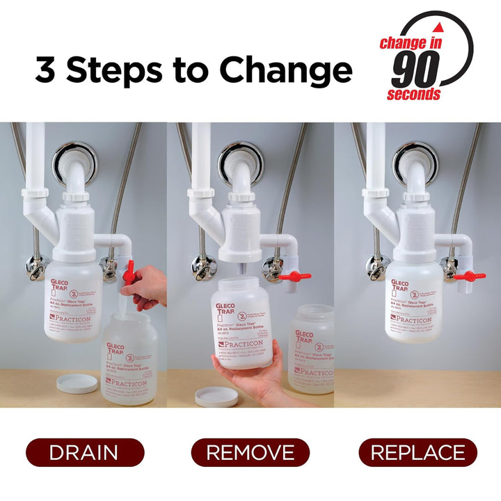 Practicon 7078713 Gleco Trap System, 64 oz.