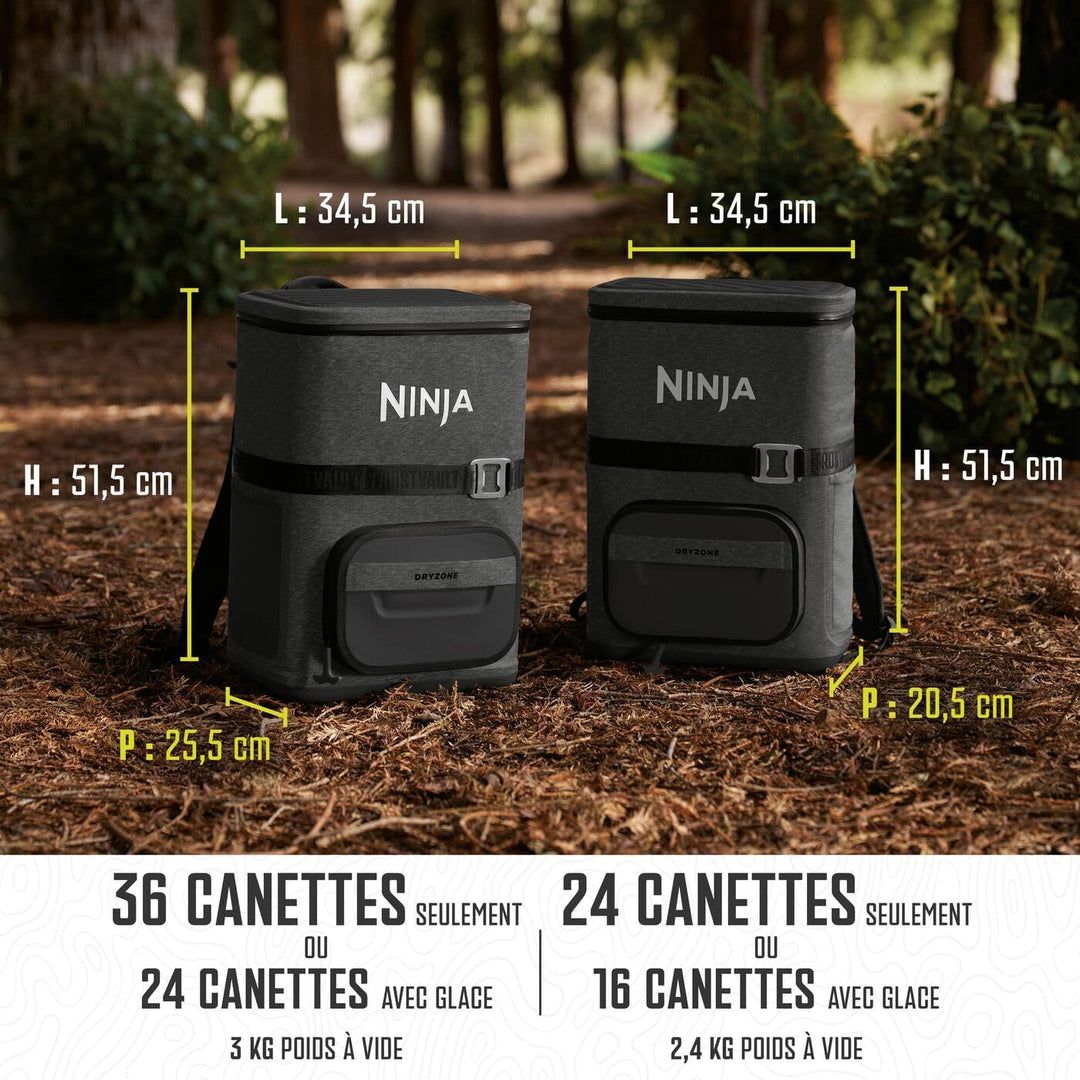 Ninja FrostVault Go Outdoor Flexibler 23-Liter-Kühlrucksack, Anthrazitgrau