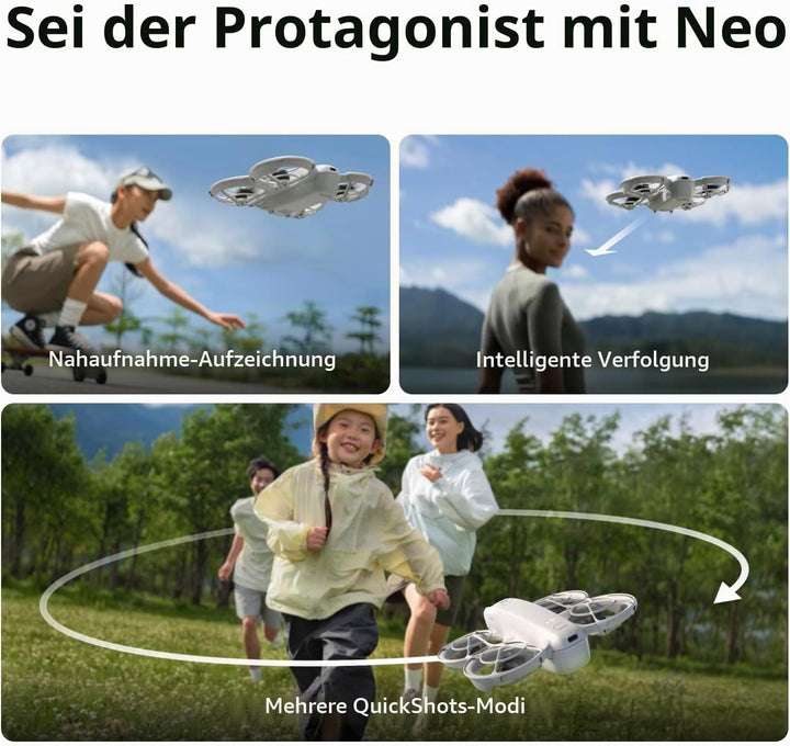 DJI Neo Motion Fly More Combo mit Landeplatz, Mini Drohne mit 4K UHD-Kamera, 135g selbstfliegende Dr