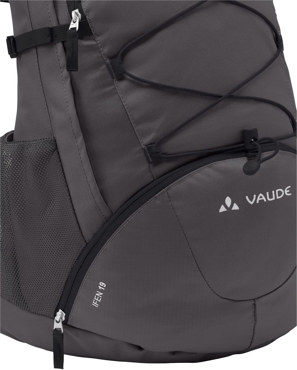 VAUDE Wanderrucksack Ifen 19 l, wasserdicht &amp; leicht – Schwarz Einheitsgrösse Iron, Einheitsgrösse I