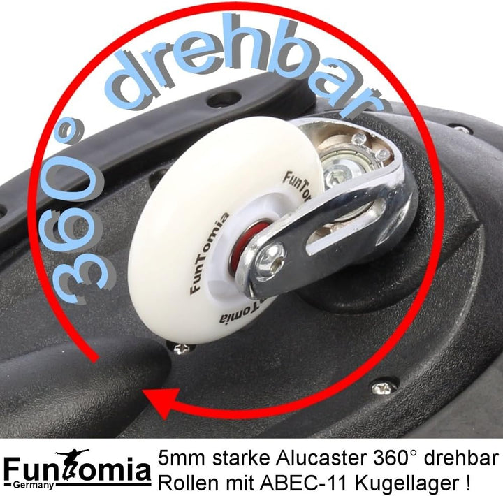FunTomia Waveboard Original ABEC9 Kugellager inkl. Tasche - Bis 120kg - (Verschiedene Farbdesigns) Z