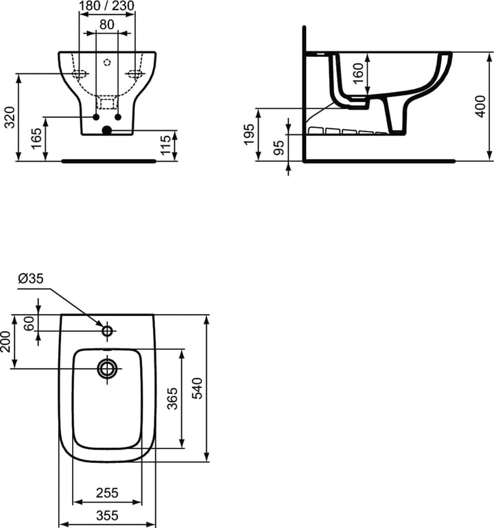Ideal Standard - I.Life A Bidet Einloch - Weiss