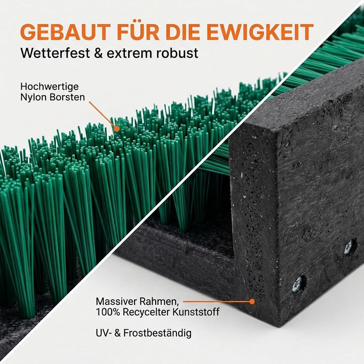 Borstelshop Schuhabstreifer Kunststoff - Fussabtreter Aussenbereich - Fussabtreter Aussen - Robuster