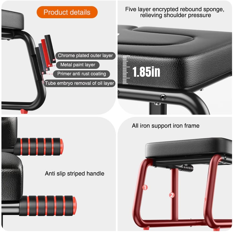 Multifunktionaler U-förmiger Hocker, 250 kg Kapazität, doppelte Armlehne, rutschfeste Yoga-Fitness-H