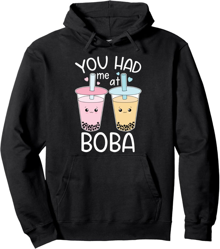 Sie hatten mich bei Boba Cute Kawaii Bubble Tea Pullover Hoodie