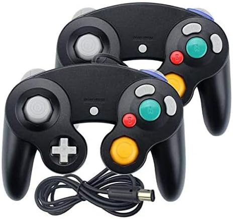 2 Controller Schwarz + Verlängerungskabel für Nintendo Game Cube Controller Schwarz GC Verlängerung