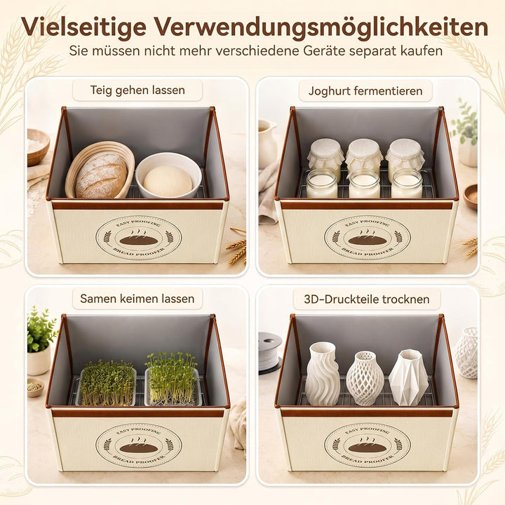 Brot Gärbox 21–50℃ Temperaturregelung, 24H Timer