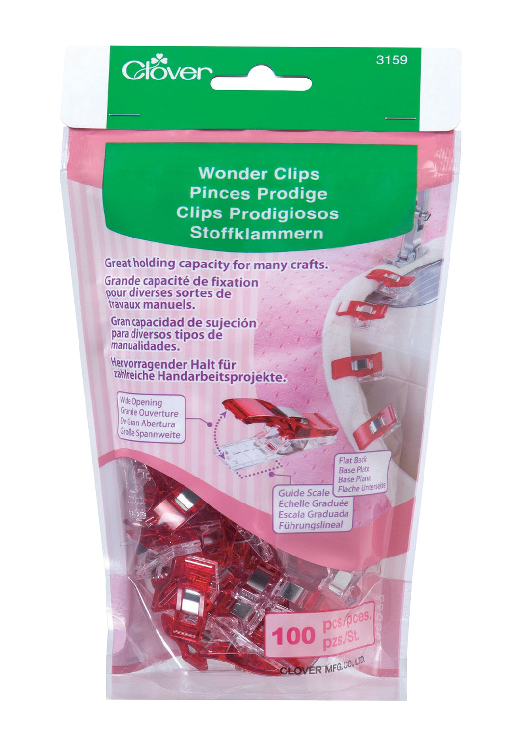 Clover Stoffklammer, 100/Pkg, c1 c1 100/Pkg, c1 100/Pkg