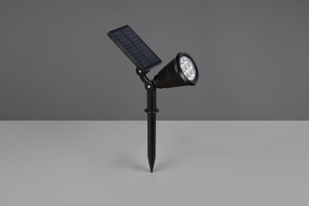 Reality Leuchten LED Solar Aussen Strahler Festival R84756232, Kunststoff Schwarz matt, inkl. 1 Watt