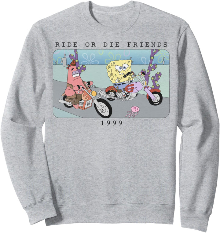 SpongeBob Schwammkopf Fahr Oder Stirb Freunde 1999 Porträt Sweatshirt