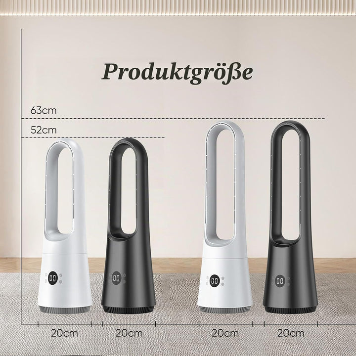 Leiser Turmventilator, Lüfter ohne Rotorblätter – 8 Stufen + Boost-Modus, 90° Oszillation, 5 m Fernb