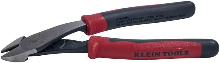 KLEIN TOOLS J248-8 Journeyman High Leverage Diagonal Cutting Pliers, Pack of 1, Red/Black, 8-inch (3