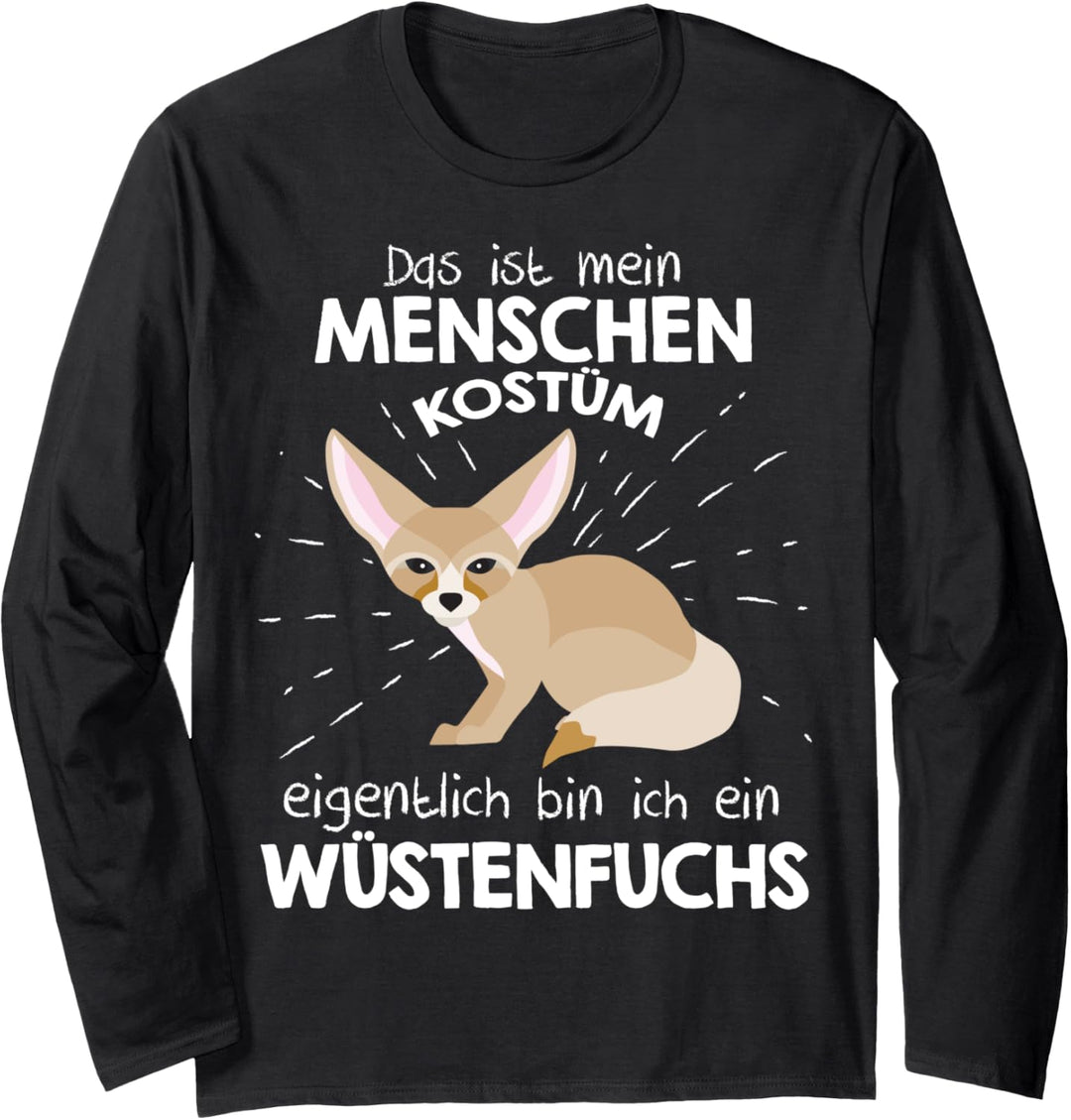 Mein Menschen Kostüm Bin ich ein Wüstenfuchs, Halloween Langarmshirt