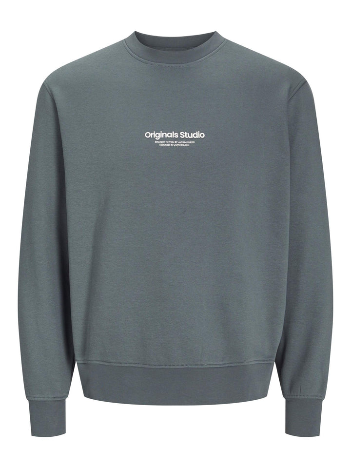 JACK &amp; JONES Male Sweatshirt Gedruckt Sweatshirt M Stormy Weather, M Stormy Weather