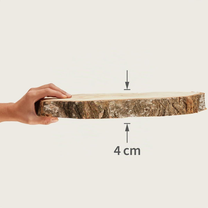 Grosse Holzscheibe in 40 cm (38-44cm) Durchmesser für DIY Basteln und Dekorieren - 1 Stück runde Bir