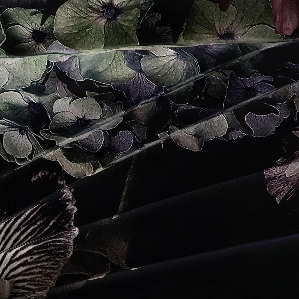 Luowei Bettwäsche 135x200 Schwarz Blumen Vintage Aesthetic Artistisch mit 80x80 Reissverschluss Kiss