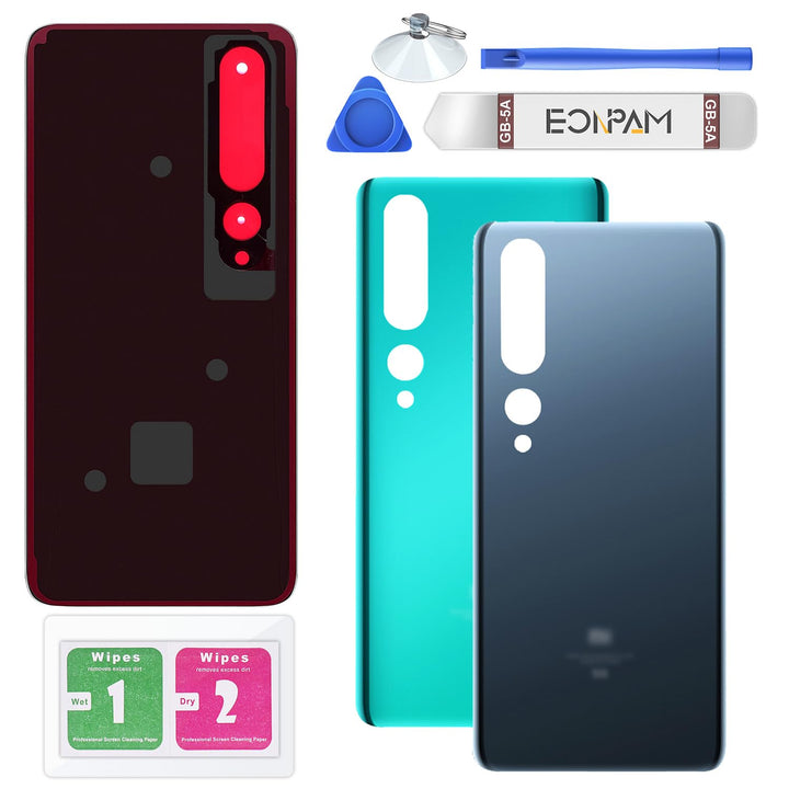 Eonpam Akkudeckel für Xiaomi Mi 10 Rückseite Glas Original Backcover Back Glas Ersatz mit Reparaturs
