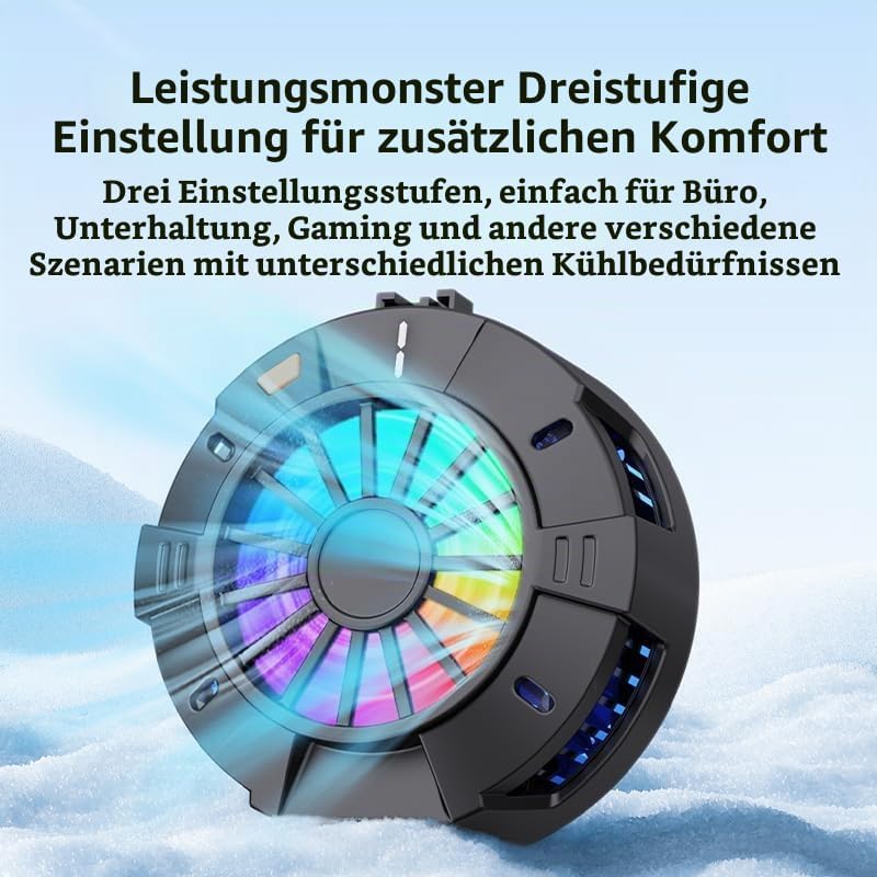 2-in-1 Magnetischer &amp; Clip-On Handy-Kühler – Halbleiterbetriebener Gaming Handy Kühlventilator Radia