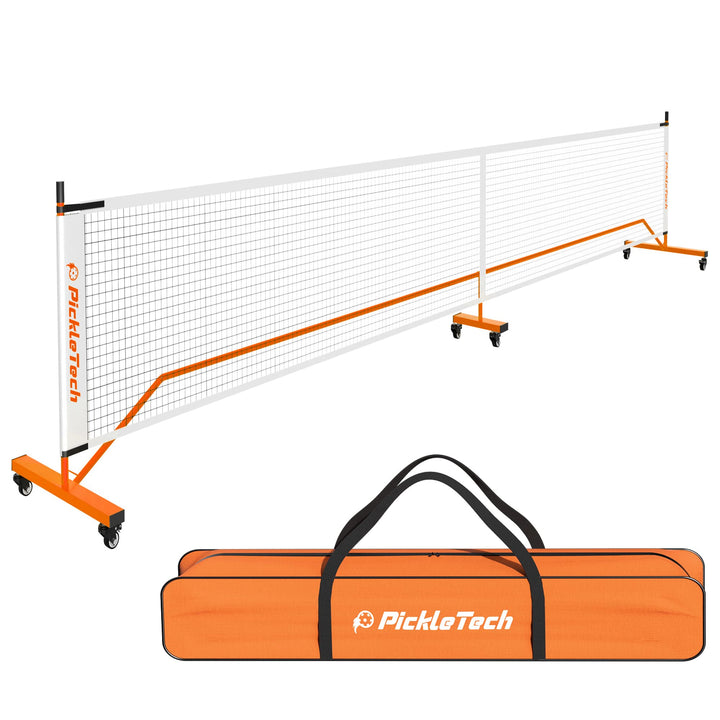 Tragbares Pickleball-Netz mit Rollen - 6,7 m - USAPA-Standards - Indoor &amp; Outdoor - Mit Transporttas