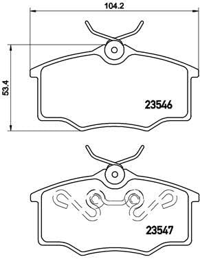 Brembo P 59 052 Bremsbelagsatz, Scheibenbremse - (4-teilig)