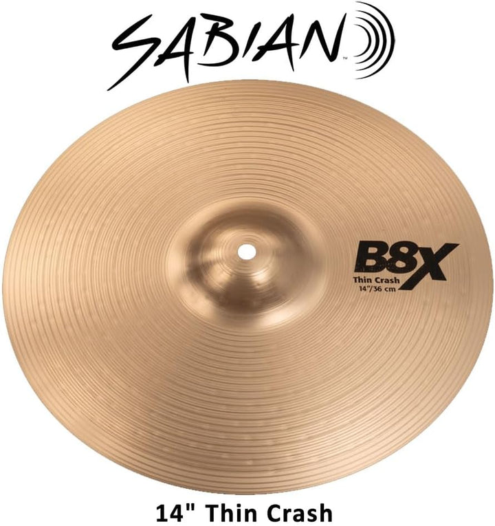 Sabian 14" B8X Thin Crash 14 Inch Thin Crash, 14 Inch Thin Crash