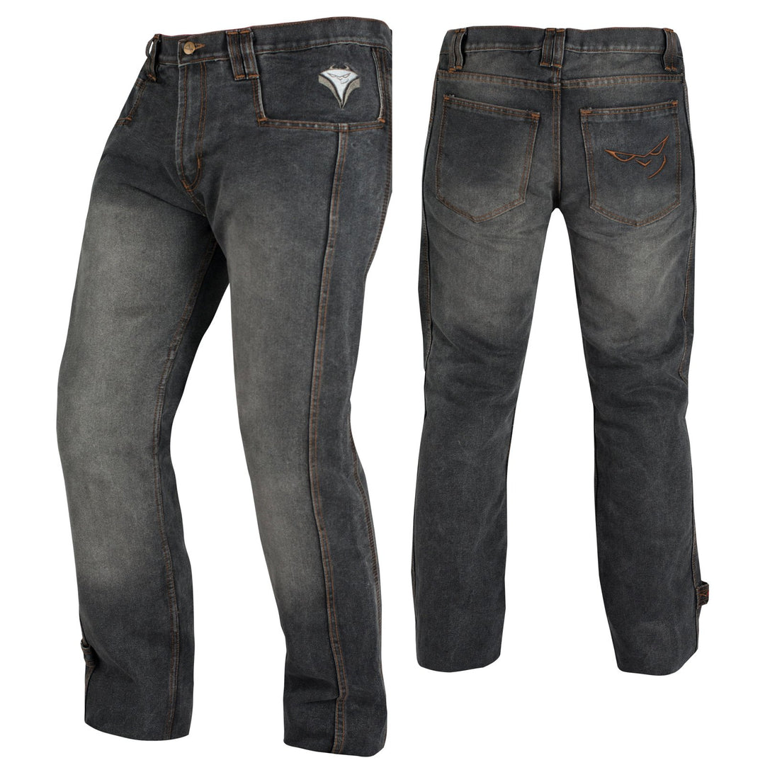 A-Pro Hose Jeans CE Protektoren Motorrad Lateral Verstaerkungen Motorradjeans Schwarz US 28 ( EU 42