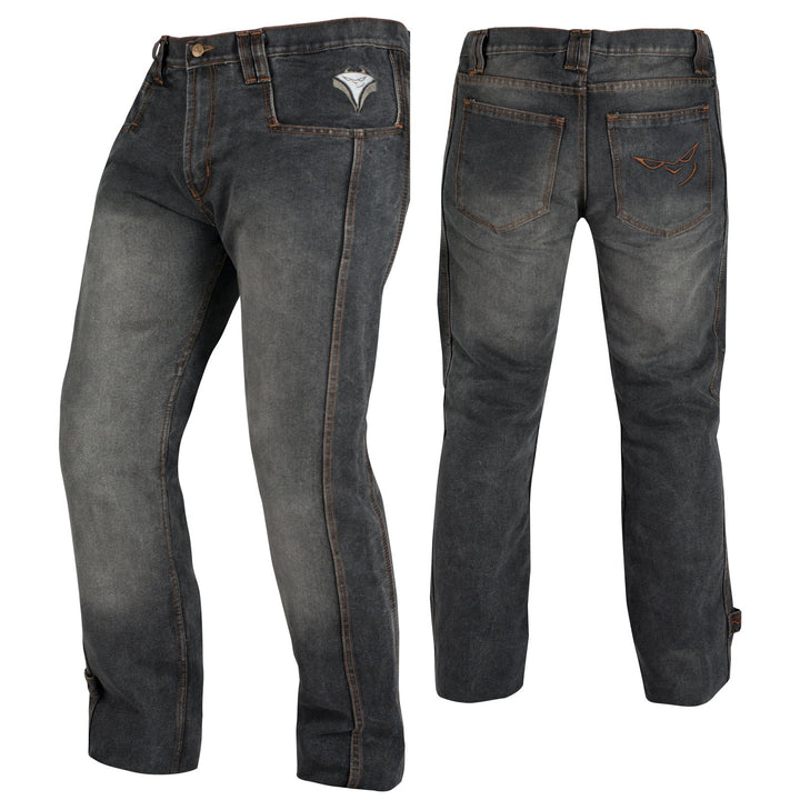 A-Pro Hose Jeans CE Protektoren Motorrad Lateral Verstaerkungen Motorradjeans Schwarz US 28 ( EU 42