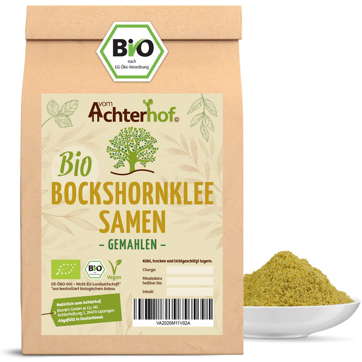 Bockshornklee gemahlen BIO (1kg) | Bockshorn-Tee| Bockshornkleesamen Pulver | Ideal als Tee oder Gew