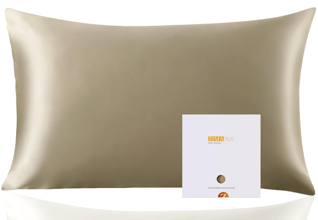 zimasilk Kissenbezug, 100% Mulberry-Seide, 19 Momme Seide, für Haut und Haar, auf beiden Seiten, 1 S