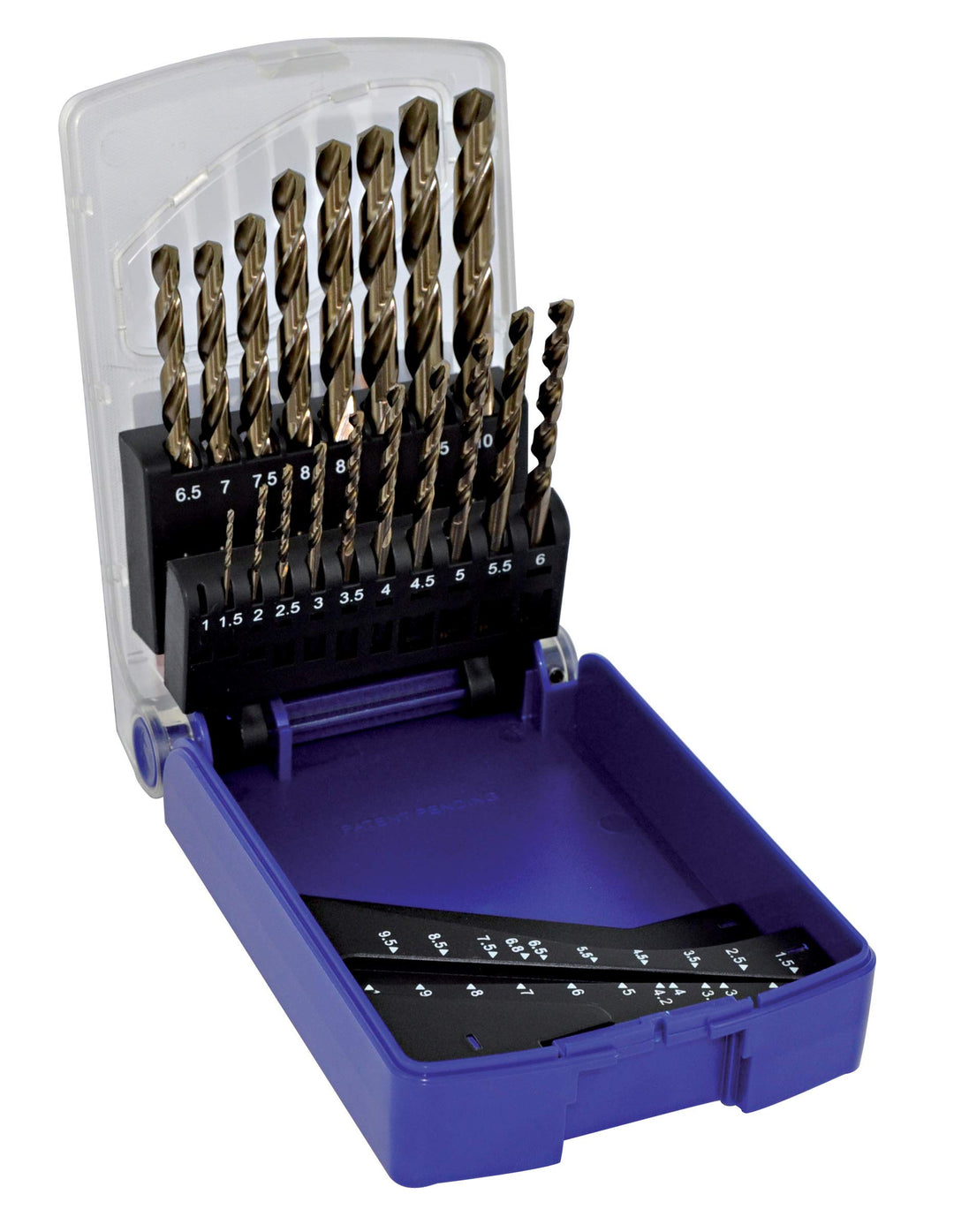 Tivoly 11468570015 T-Box Typ E, 19 Metallbohrer HSS Cobalt Technic Ø1 bis 10 mm x 0,5 mm