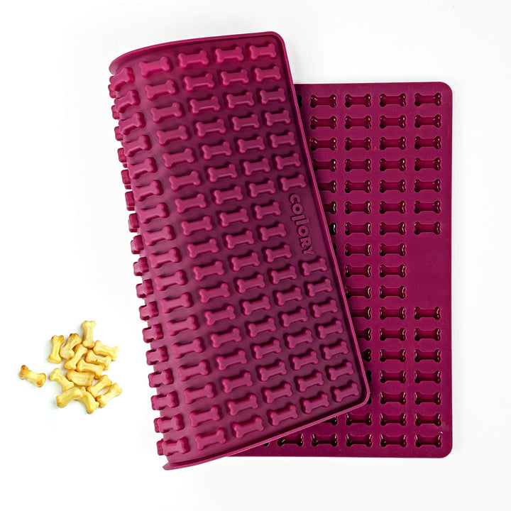 Collory® Mini Knochen (2cm) Silikon Backmatte, Backform für mini DIY Hundekekse und Leckerlis, Knoch