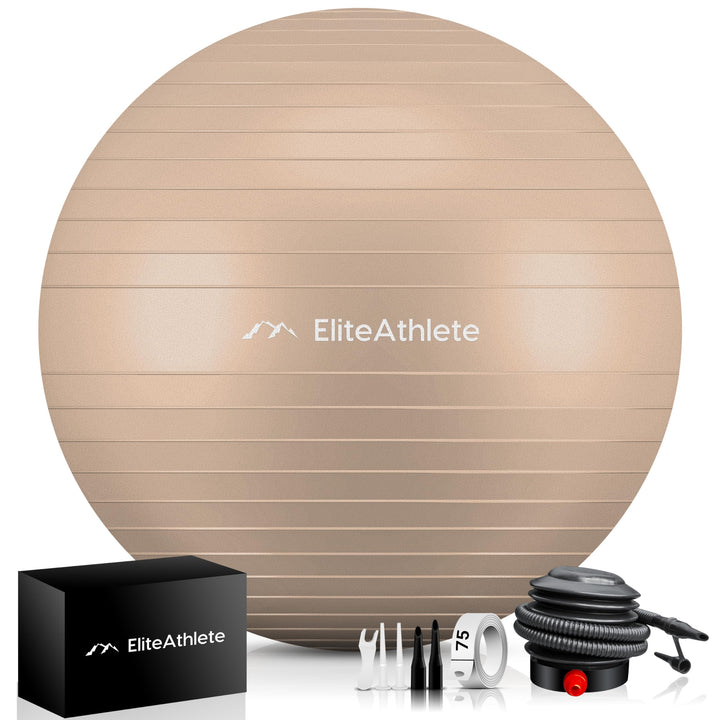 EliteAthlete Gymnastikball Sitzball Büro ergonomisch mit Anti Burst System - Fitness Pilates Schwang