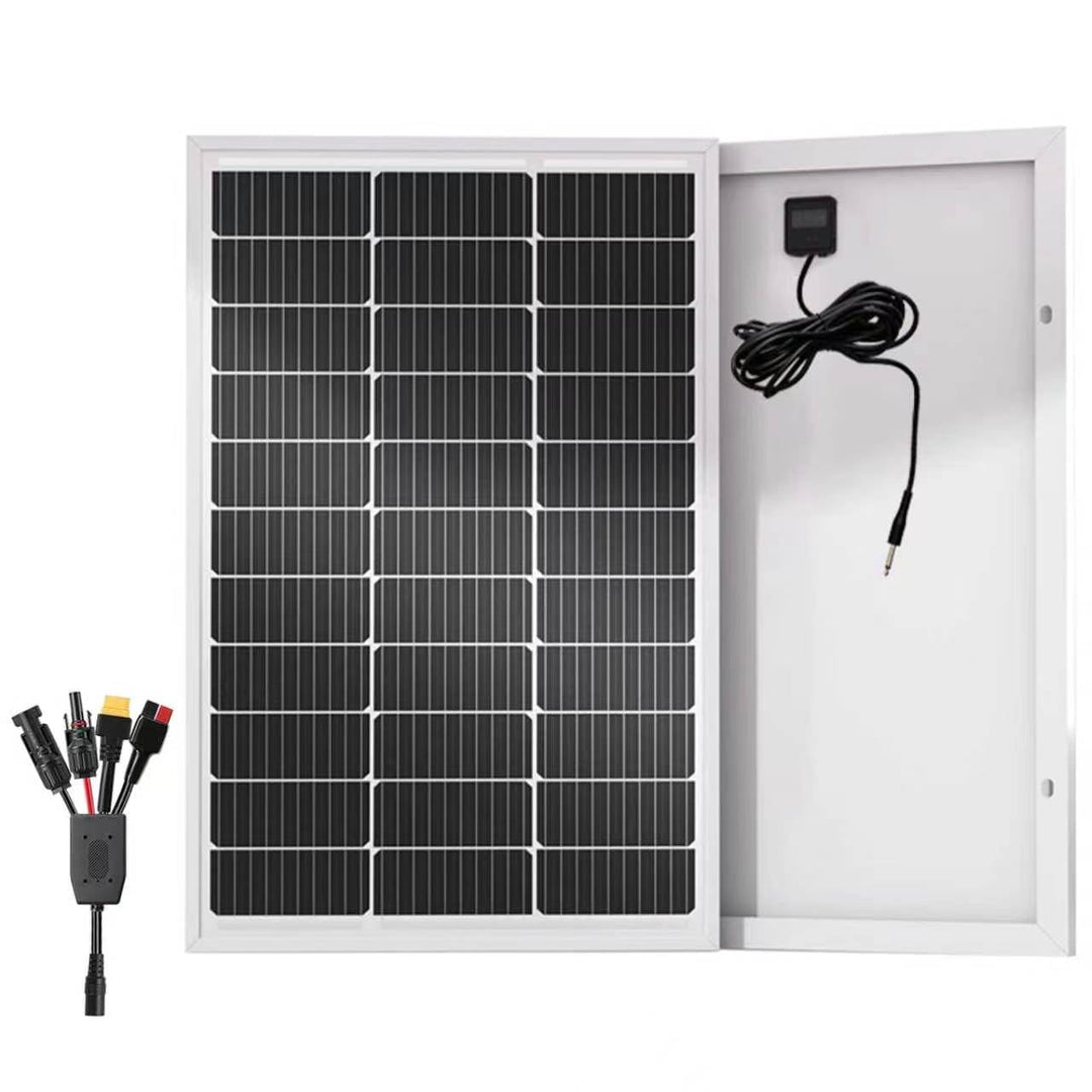 CHUBAN 80W Solarpanel 18V Monokristallines Solarmodul mit Aluminiumrahmen 80W Alurahmen, 80W Alurahm