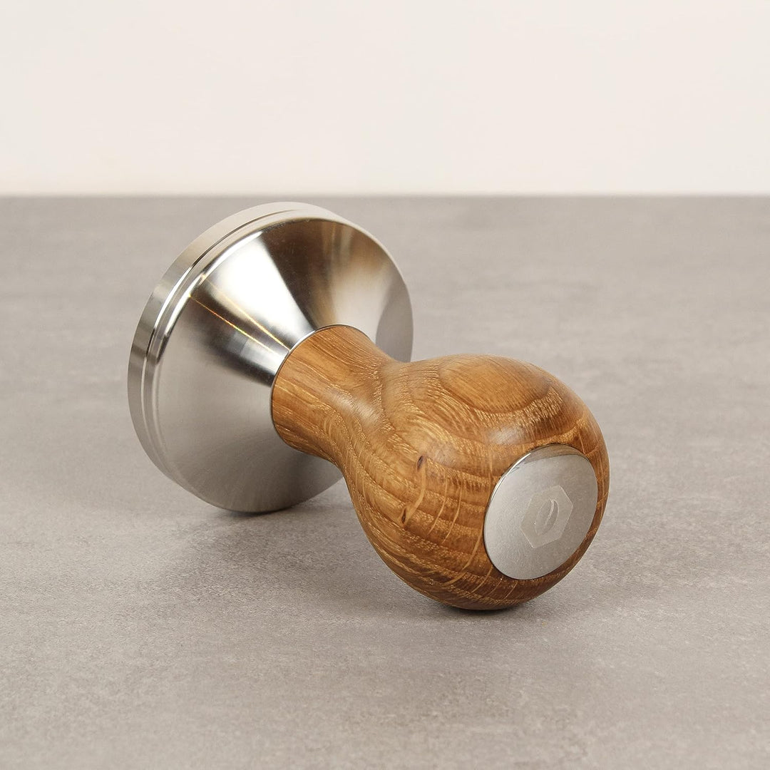 Clara Coffee Tamper aus hochwertiger Eiche | Stampfer in 53mm für Espresso in Barista Qualität | Esp