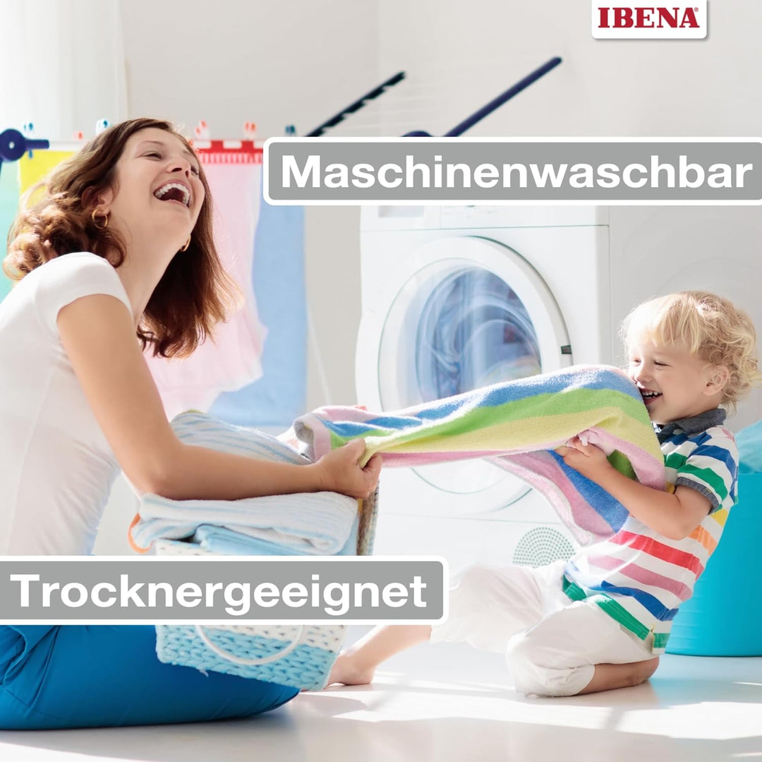 Ibena Granada Decke 150x200 cm – Kuscheldecke beige braun, pflegeleichte und kuschelweiche Baumwollm