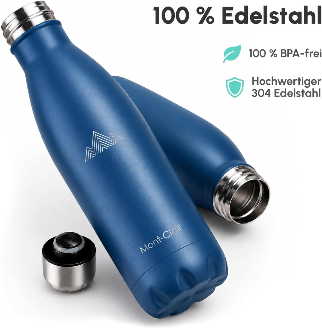 Mont-Clair Trinkflasche Edelstahl 1L, Dunkelblau Dunkelblau 1000 ml, Dunkelblau 1000 ml