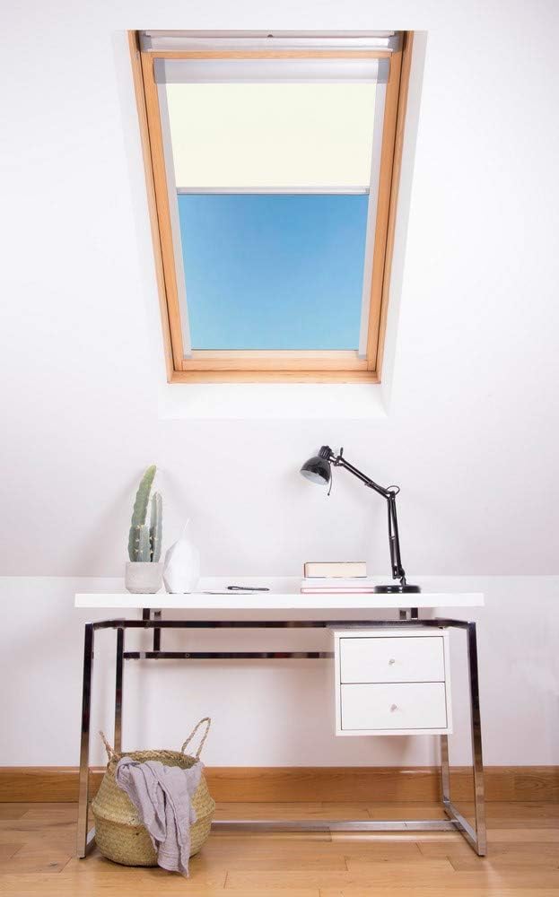 Bloc Skylight Rollo für Velux Dachfenster Blockout, weiss, MK06 MK06 Für Velux Dachfenster White, MK