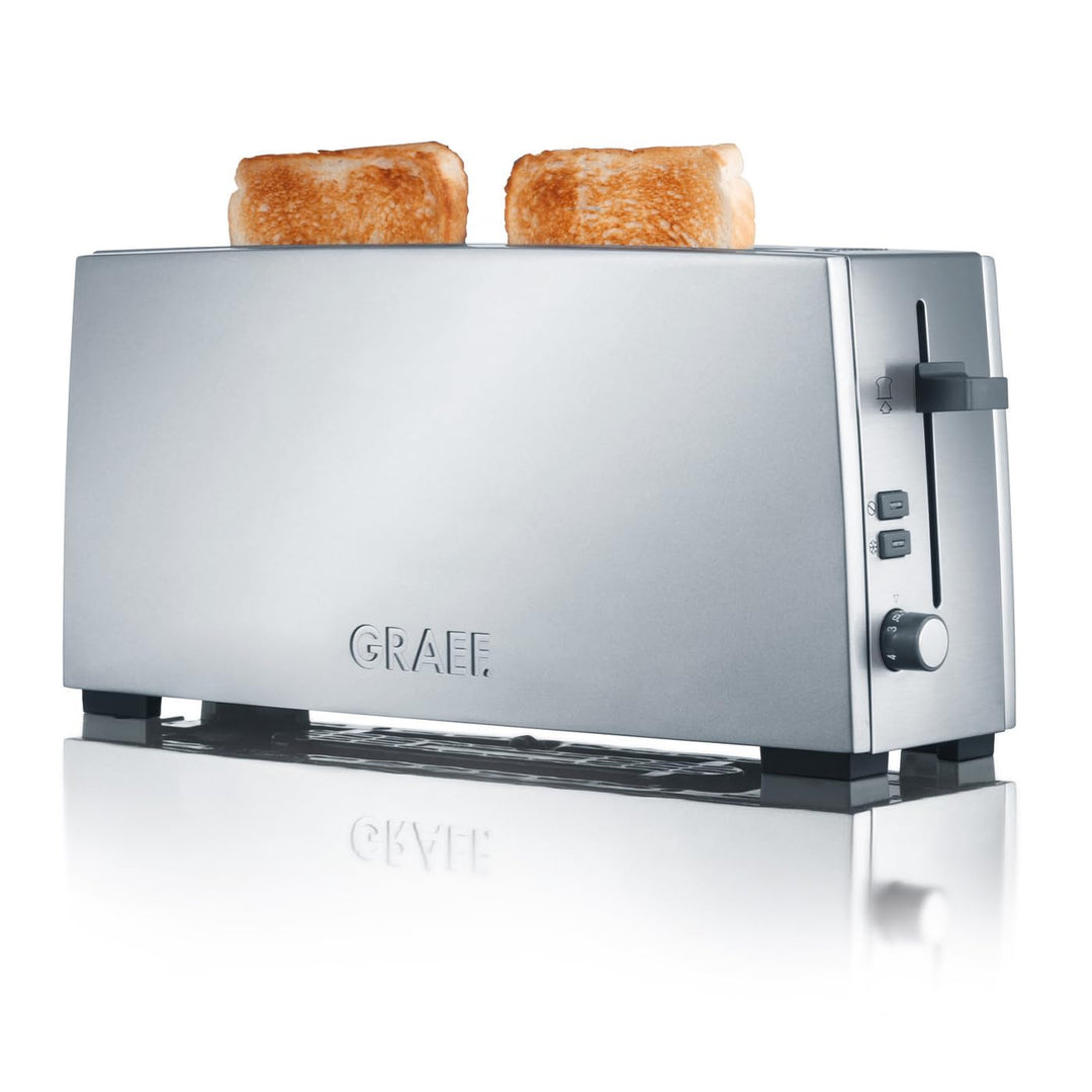 GRAEF Langschlitz-Toaster TO 90, Edelstahl, silber, TO90 Single, Single